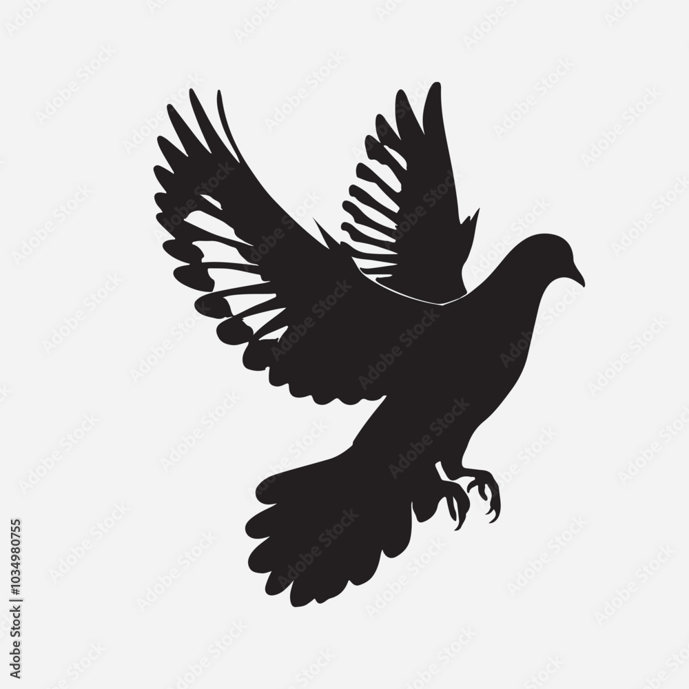 Obraz premium Dove silhouette isolated image