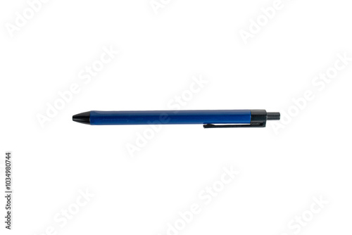 Blue pen on transparent background