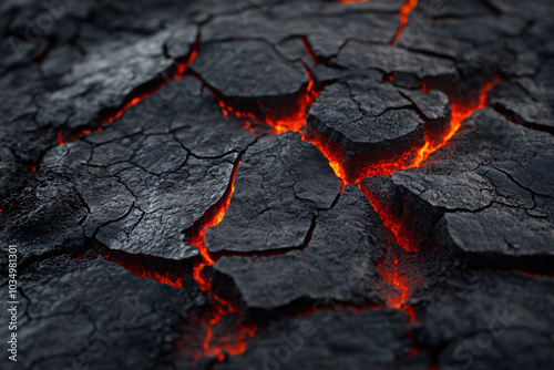 cracked lava close up texture background