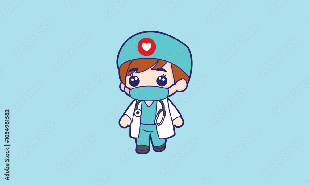 Cute doctor vector illustration Cute doctor vector illustration
