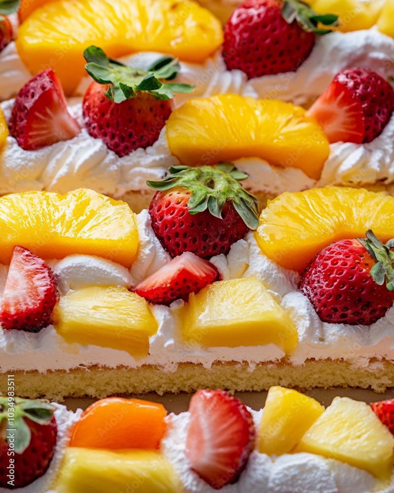 an extreme close-up, parallel horizontal front view, surface of a sliced fruit cake, filling the entire frame with its intricate layers an extreme close-up, parallel horizontal front view, surface of a sliced fruit cake, filling the entire frame with its intricate layers