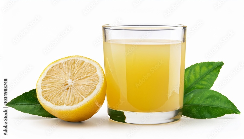 Lemon Juice on white background isolated. Beverage. Drink. Lemon Juice on white background isolated. Beverage. Drink.