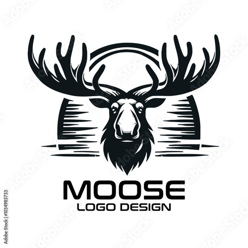 Moose Vector Logo Design photo