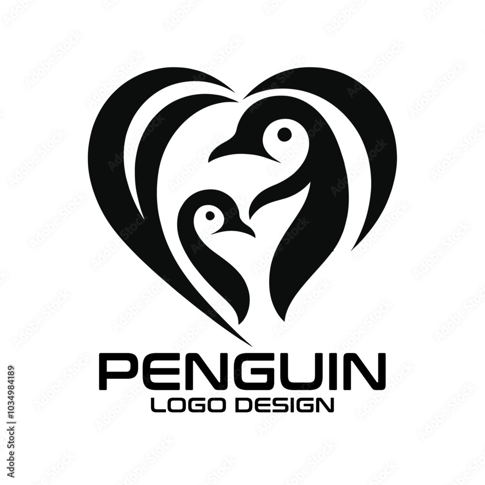 Penguin Vector Logo Design Penguin Vector Logo Design