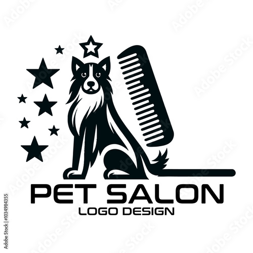 Pet Salon Vector Logo Design