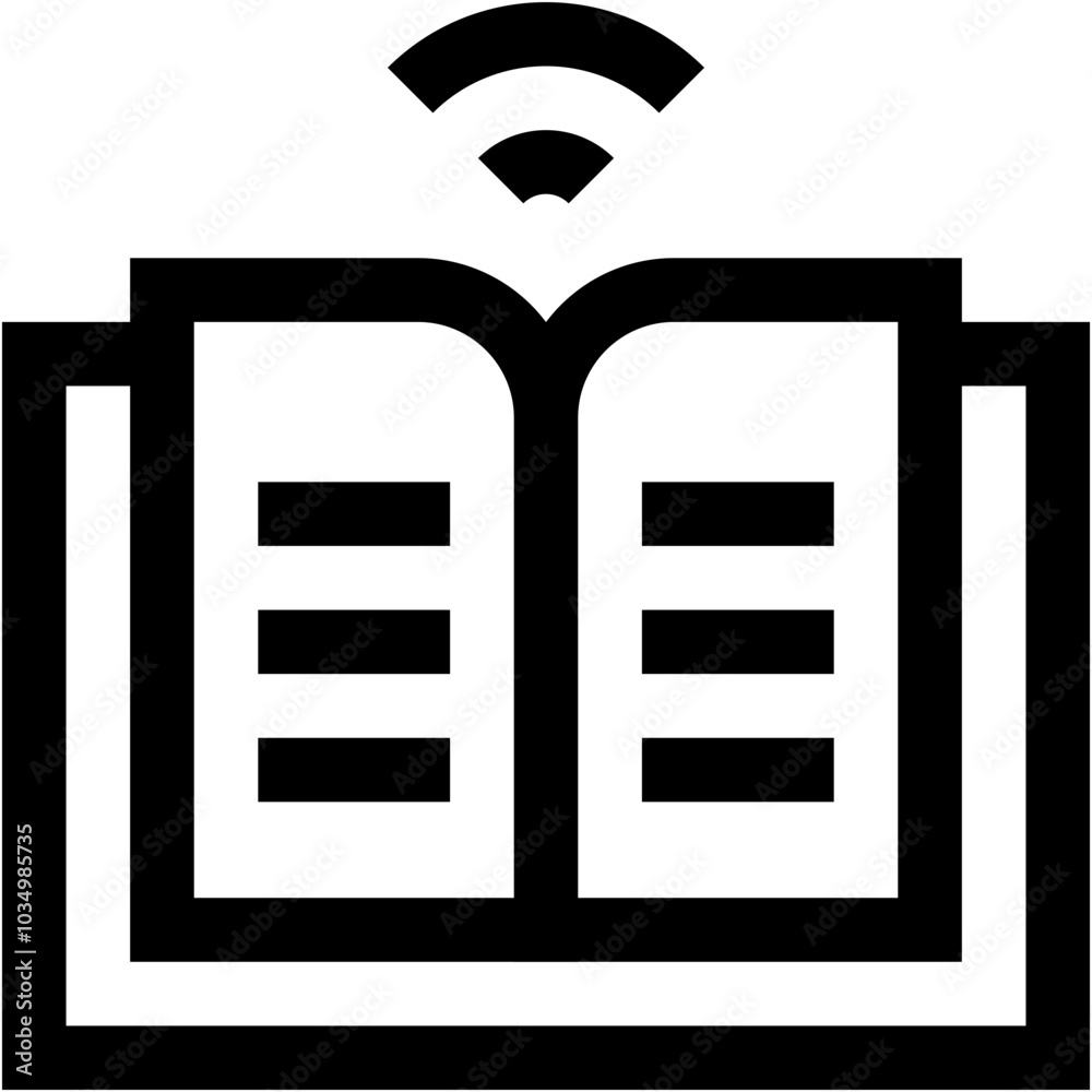 Vector Icon book, Digital, learning, reading, online Vector Icon book, Digital, learning, reading, online