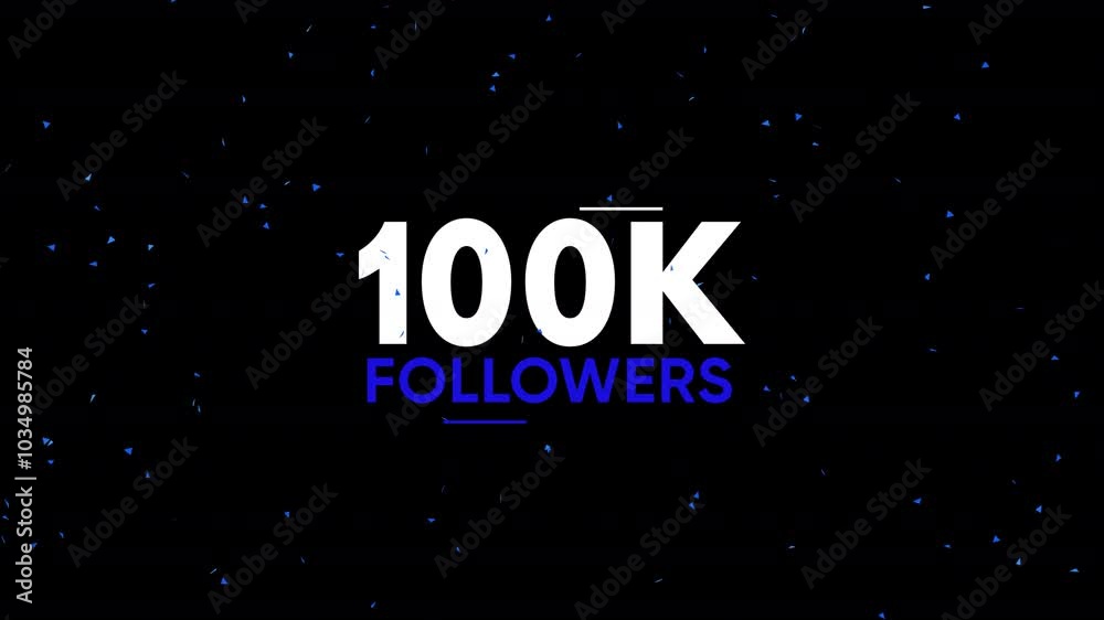 100K Followers Text Animation HD On Alpha 100K Followers Text Animation HD On Alpha