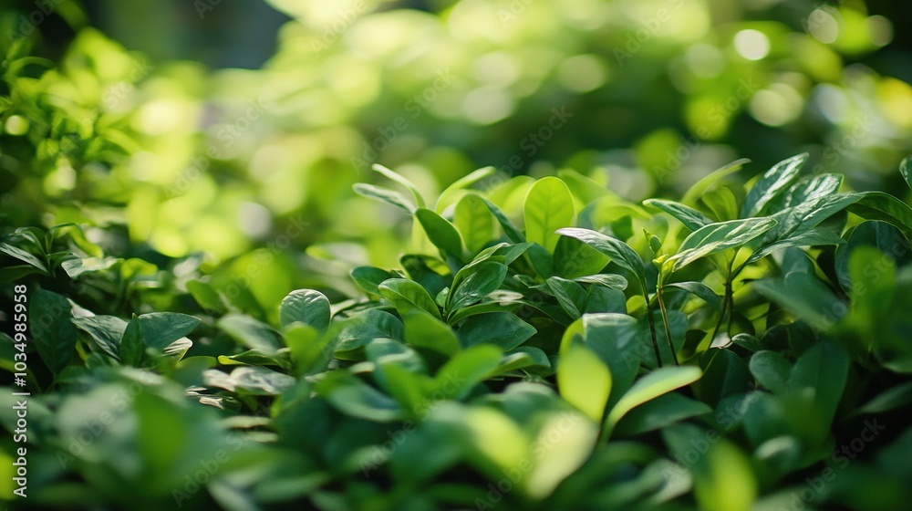 Lush Green Leaves in Natural Light Lush Green Leaves in Natural Light