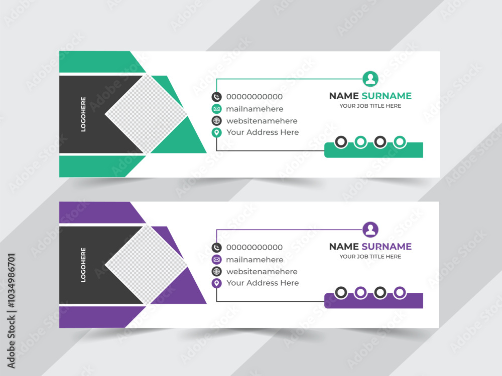 Electric email signature design, email footer design, 