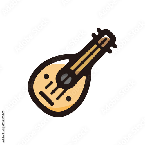 Oud outline icon for graphic design, apps and websites