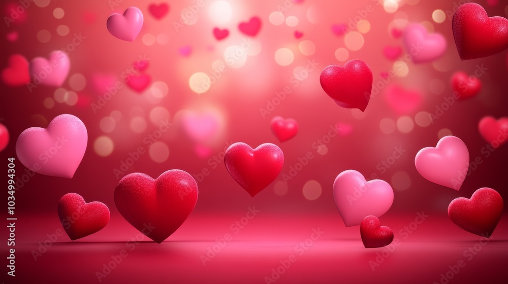 A red background with pink heart icons floating around, perfect for Valentine's Day and love messages. A red background with pink heart icons floating around, perfect for Valentine's Day and love messages.