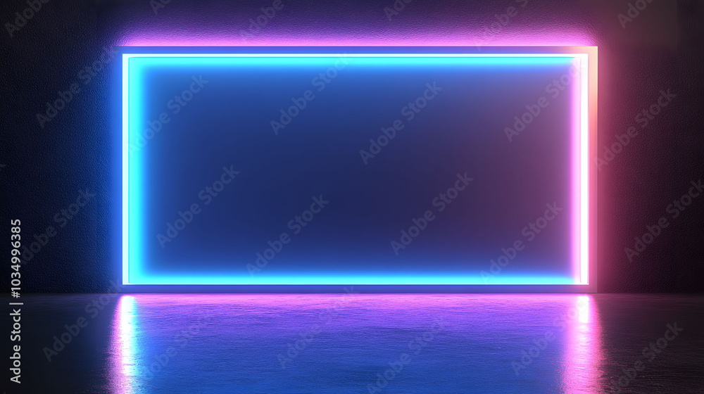 Neon Blue Rectangle Textbox, vibrant light emanating from a sleek rectangular form, modern design element for digital interfaces. Neon Blue Rectangle Textbox, vibrant light emanating from a sleek rectangular form, modern design element for digital interfaces.