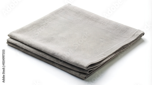 Grey Kitchen napkin, isolated on white background, Clipping path