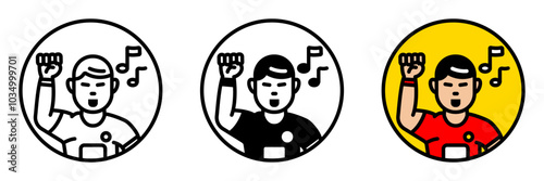 Fan Song Icon, A song dedicated to a football club, often sung by fans during matches to inspire the team and create unity.