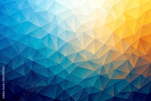 Minimalist geometric abstract blue and yellow gradient background soft color wallpaper photo