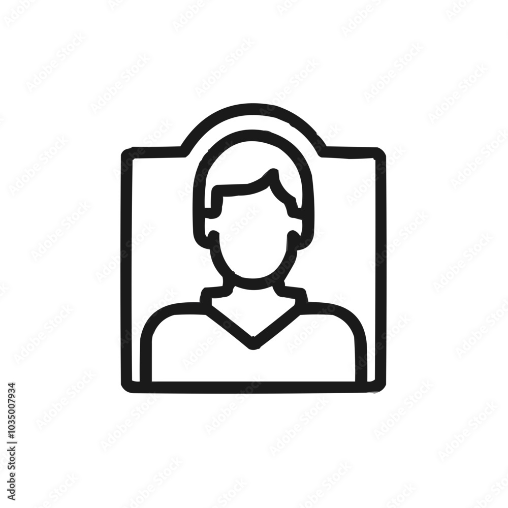 User profile icon in a minimalist style User profile icon in a minimalist style