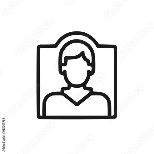 User profile icon in a minimalist style