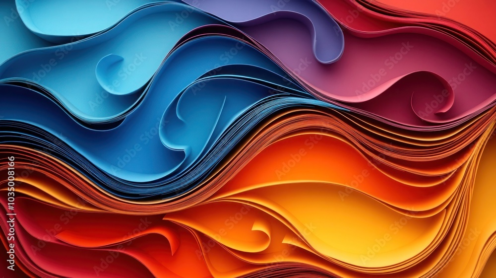 Abstract blue wave design with flowing lines and soft light, ideal for business backgrounds or artistic wallpaper