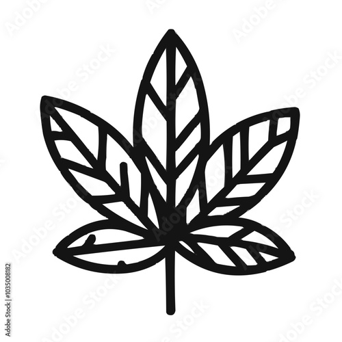  leaf illustration in a minimalist style 
