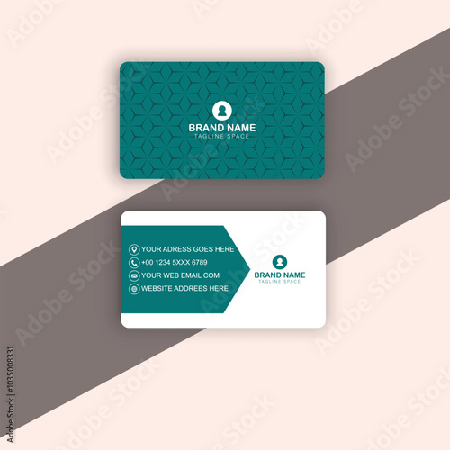 Modern creative business card template design.