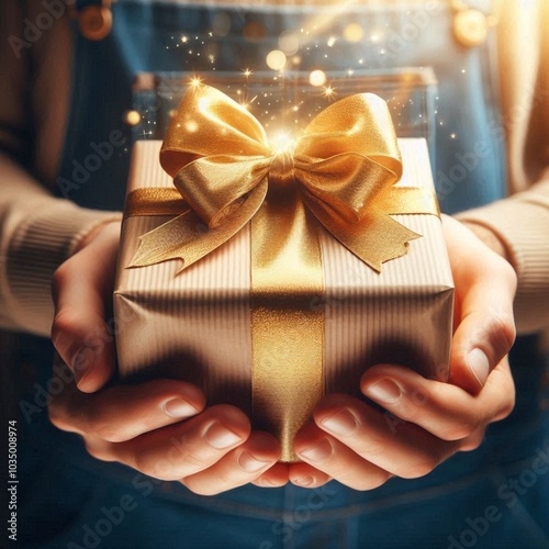 Manos entregando un regalo
