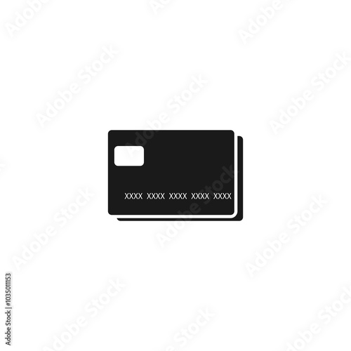 Credit card icon isolated on transparent background