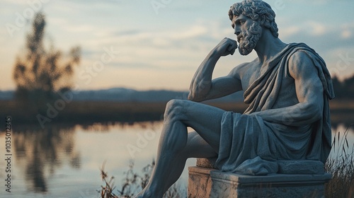 Ancient Greek statue of stoicism