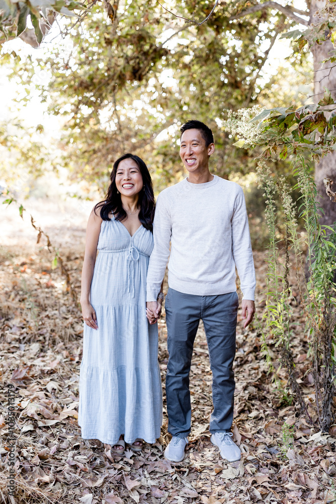 Happy Couple Standing in Park on Sunny Day in San Diego Happy Couple Standing in Park on Sunny Day in San Diego