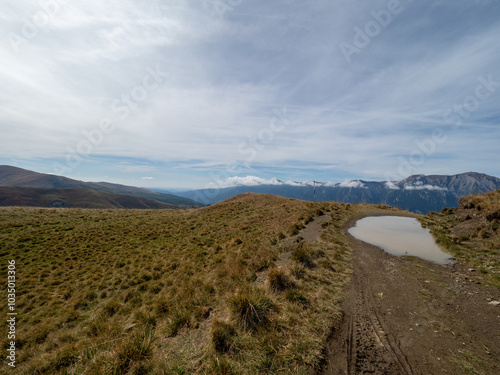 View of the Baiului Mountains, Romania photo