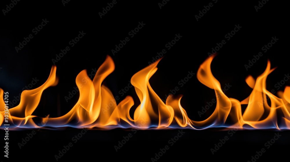Fiery Dance in the Dark: Dynamic Flames Illuminating the Night Fiery Dance in the Dark: Dynamic Flames Illuminating the Night