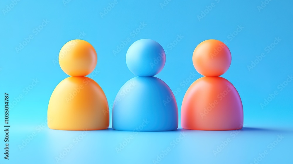 A trendy and modern 3D illustration featuring various icons representing social connectivity, including an A trendy and modern 3D illustration featuring various icons representing social connectivity, including an