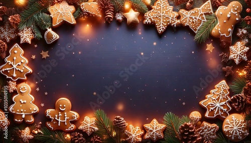 christmas gingercookie　frame photo