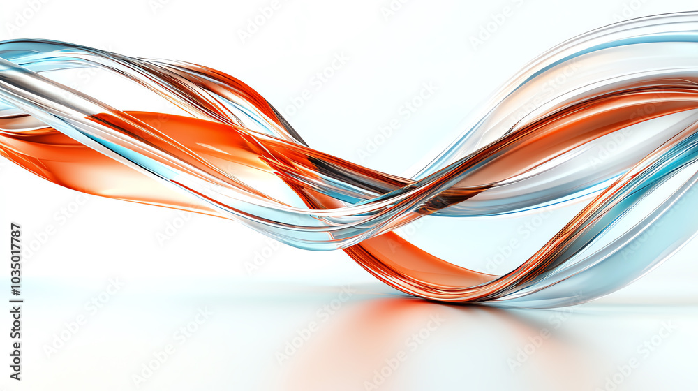 Elegant flowing ribbons a render of metallic lines in fluid motion creating an aesthetic visual experience Elegant flowing ribbons a render of metallic lines in fluid motion creating an aesthetic visual experience