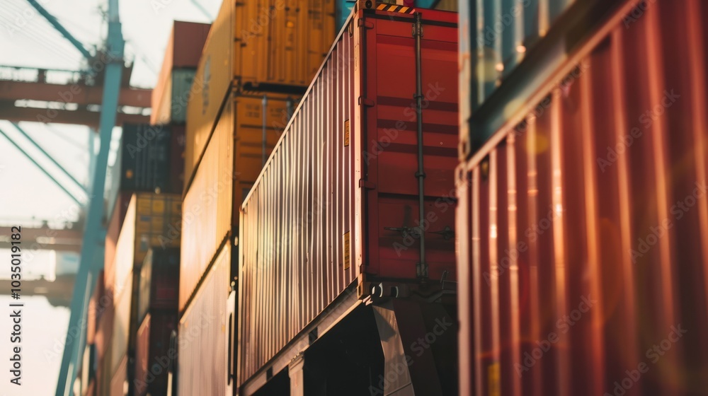 A cargo container being loaded onto a massive cargo ship at a bustling port, with attention to the container鈥檚 details and the ship鈥檚 deck operations, Maritime setting with focus on cargo handling A cargo container being loaded onto a massive cargo ship at a bustling port, with attention to the container鈥檚 details and the ship鈥檚 deck operations, Maritime setting with focus on cargo handling