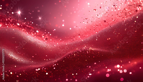 赤のグラデーション、グリッターテクスチャー背景