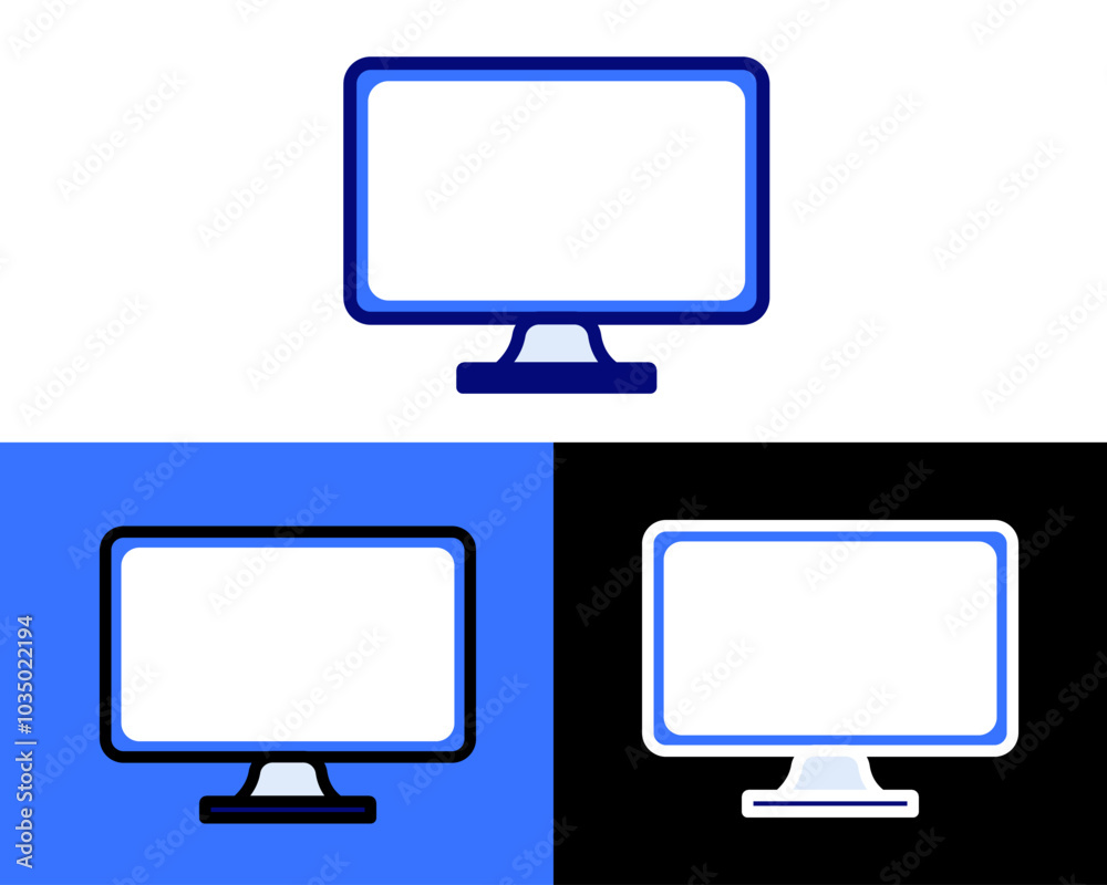 Illustration of Monitor, PC, Laptop, Computer to displaying visual image Illustration of Monitor, PC, Laptop, Computer to displaying visual image