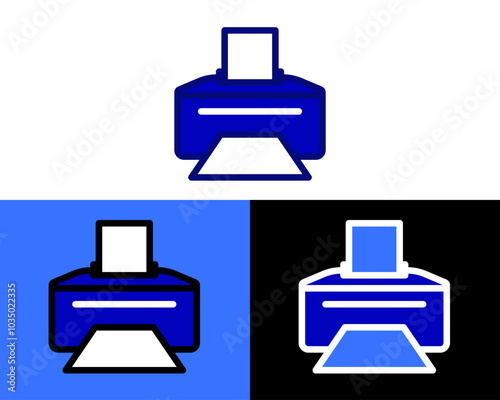 Illustration of Print printer technology for convert digital to image, usualy available on school, workplace, and home