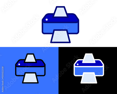 Illustration of Print printer technology for convert digital to image, usualy available on school, workplace, and home