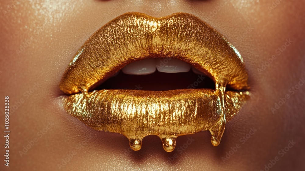 Golden Lips Macro Golden Lips Macro