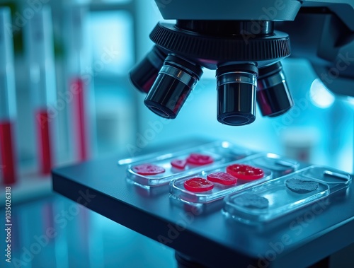 microscope in laboratory