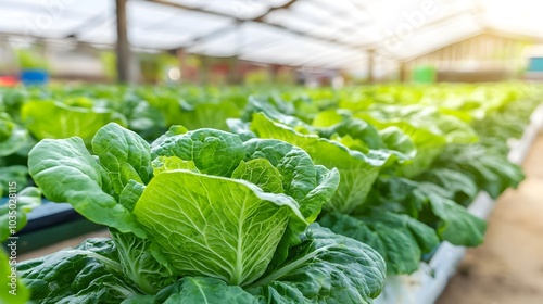 Vertical hydroponic farm with advanced growing system in a modern climate controlled greenhouse with an isolated background showcasing sustainable high efficiency agricultural technology