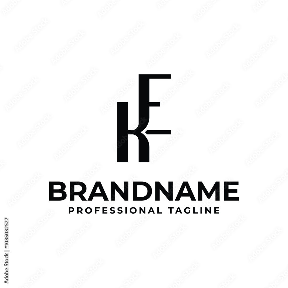 Letters KE Monogram Logo, suitable for any business with EK or KE initials Letters KE Monogram Logo, suitable for any business with EK or KE initials