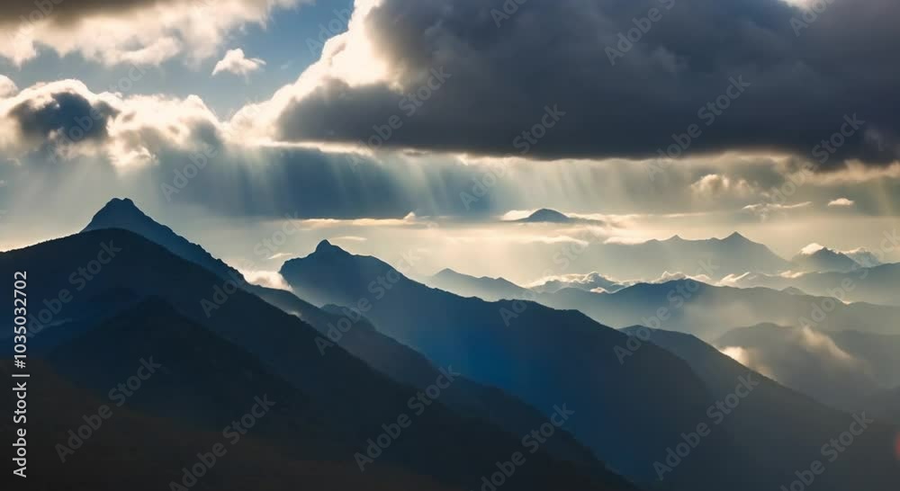 Slow-Motion Clouds Parting to Reveal Majestic Peaks Slow-Motion Clouds Parting to Reveal Majestic Peaks