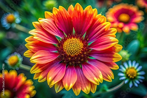 The Margareta flower flourishes, revealing brilliant colors and tender petals, celebrating nature's artistry in full bloom, enchanting everyone with its breathtaking beauty. photo