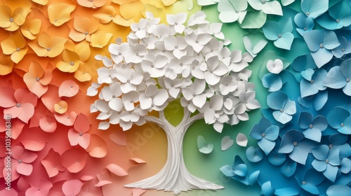 Colorful Paper Flower Art