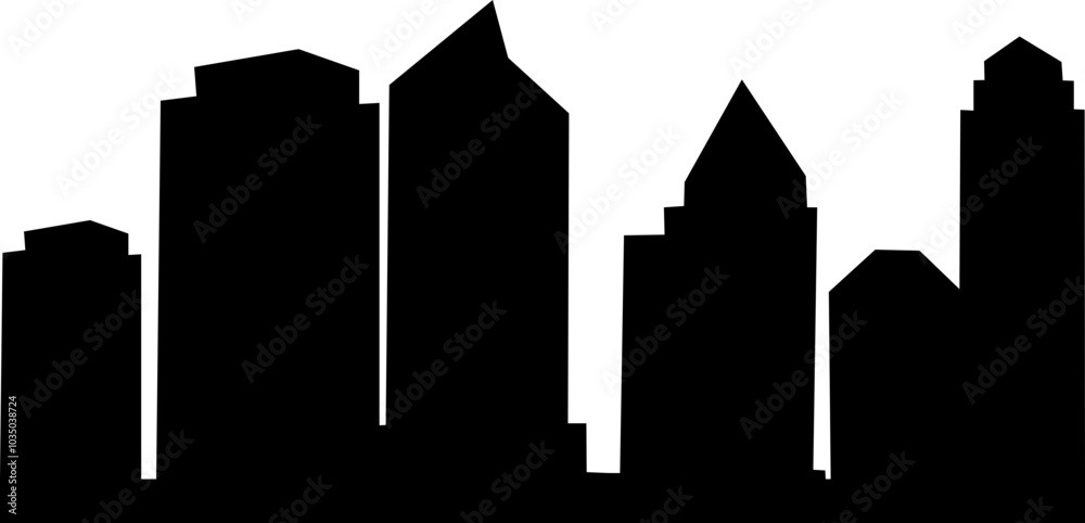 City Building Silhouette City Building Silhouette