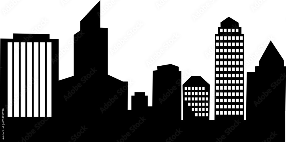 Obraz premium City Building Silhouette