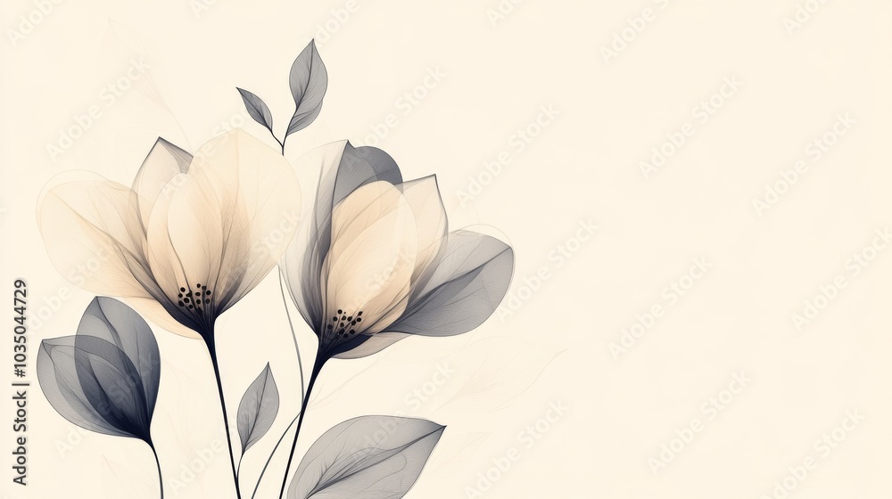 Obraz premium Ethereal Floral Art