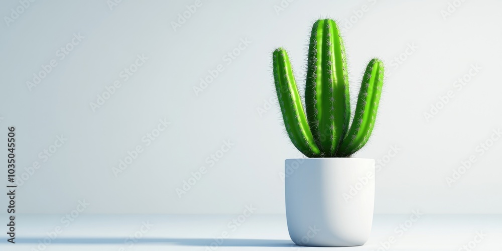 Cactus in a pot on a white background with ample copy space, Cactus in a pot on a white background with plenty of empty space Cactus in a pot on a white background with ample copy space, Cactus in a pot on a white background with plenty of empty space