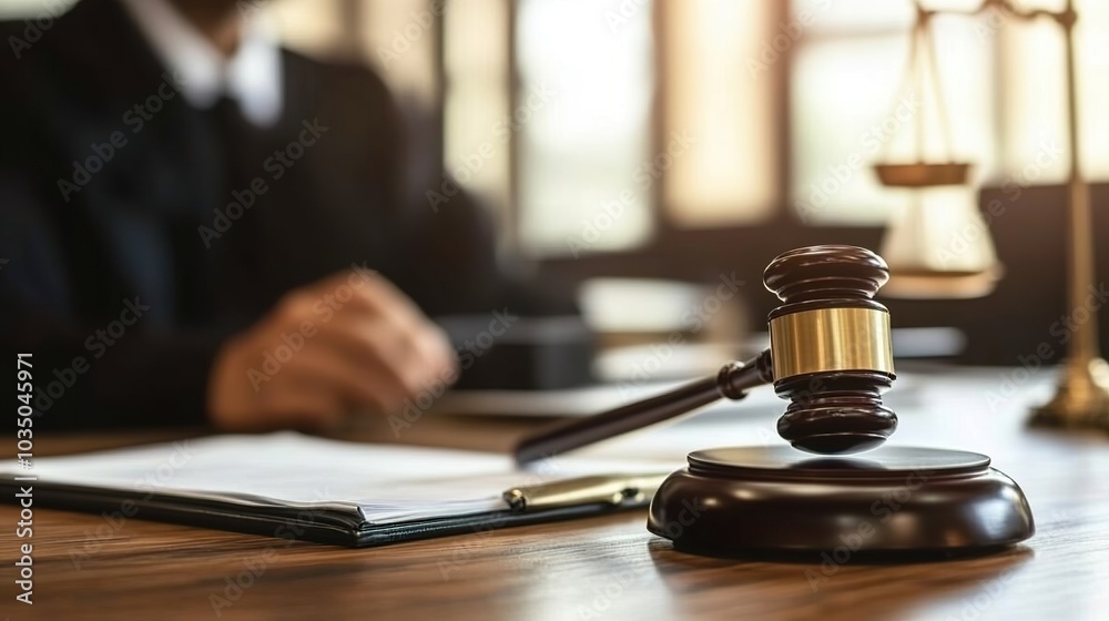 Lawyer handling a property dispute case in court, discussing real estate regulations and ownership rights Lawyer handling a property dispute case in court, discussing real estate regulations and ownership rights